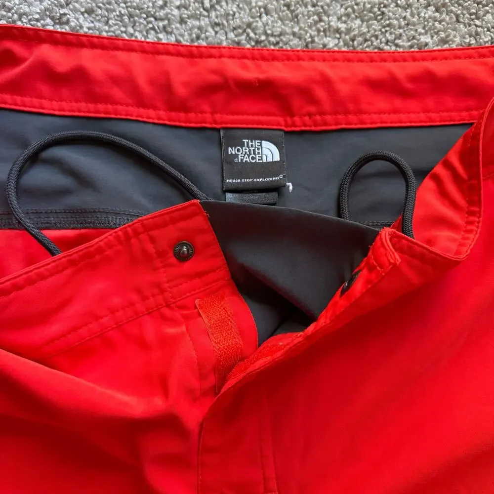 The North Face Men’s Red 10” Boardshorts Swim Trunks Shorts Drawstring Size 36